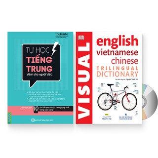 Sách - Combo 2 sách: Tự học Tiếng Trung cho người Việt + Từ điển hình ảnh Tam Ngữ Trung Anh Việt + DVD quà tặng