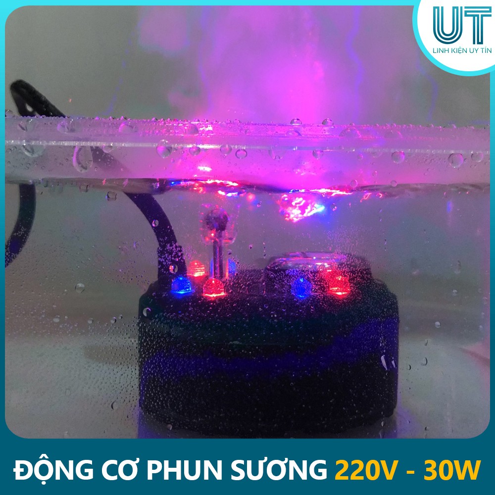Động cơ phun sương tạo hơi nước 220V HQ401 30W 12LED Siêu Khỏe -