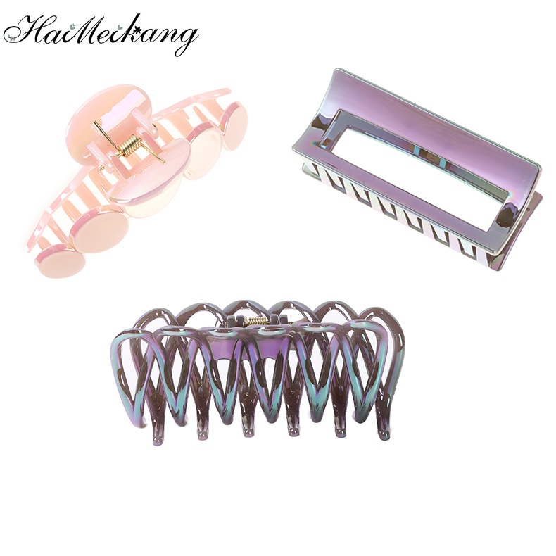 Kẹp tóc HAIMEIKANG bằng nhựa răng cá mập cỡ lớn phong cách Hàn Quốc mới cho nữ