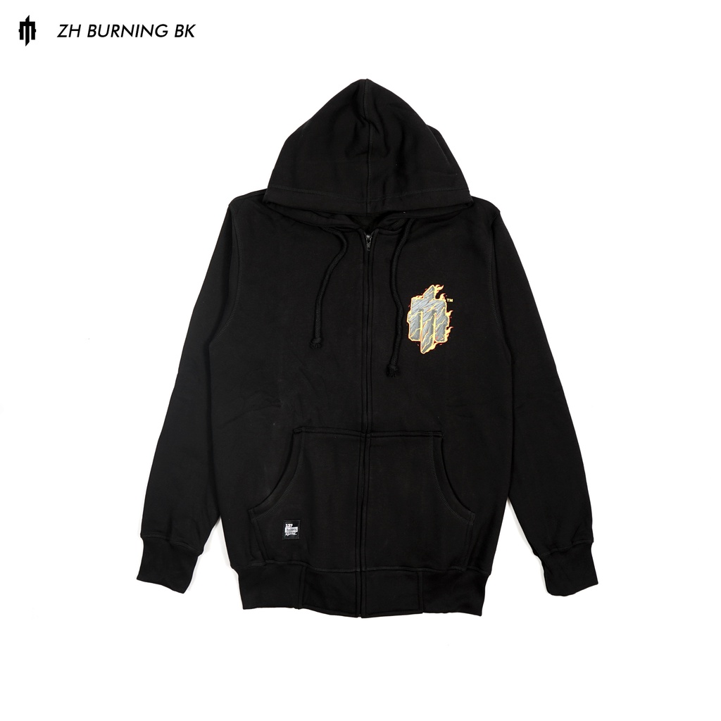 Áo Khoác Hoodie Có Khóa Kéo Magiê137 - Mã Zh Burning Bk