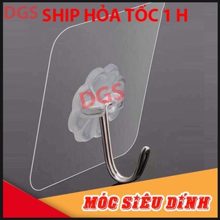 Móc dán tường trong suốt, combo 10 móc cường lực dán tường siêu dính