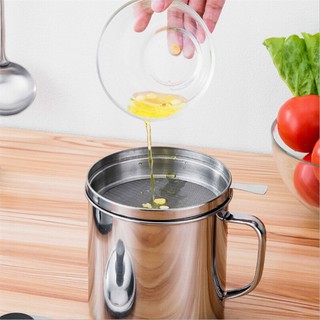 Bình, Ca Lọc Cặn Dầu Ăn Thừa Bằng INOX 304 Không Gỉ Cao Cấp 1,2L