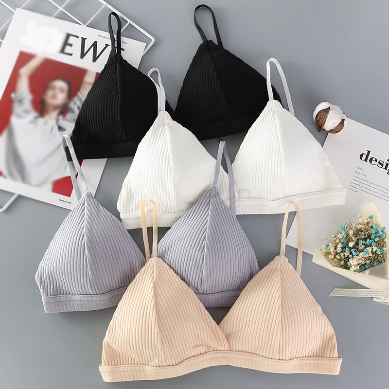 Áo ngực nữ dạng ống màu trơn cổ chữ V gợi cảm