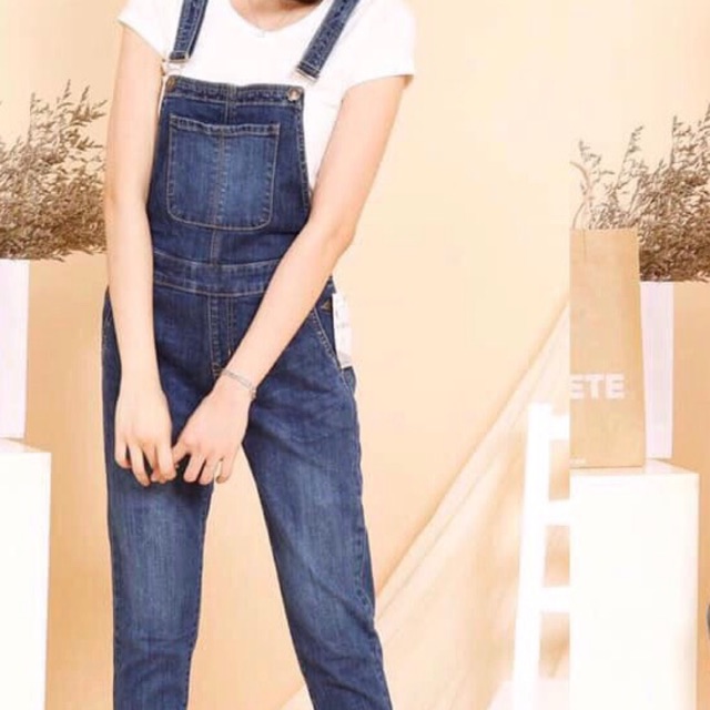 Yếm jean dài