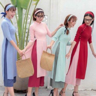 Áo dài cách tân 3 món kèm hình thật