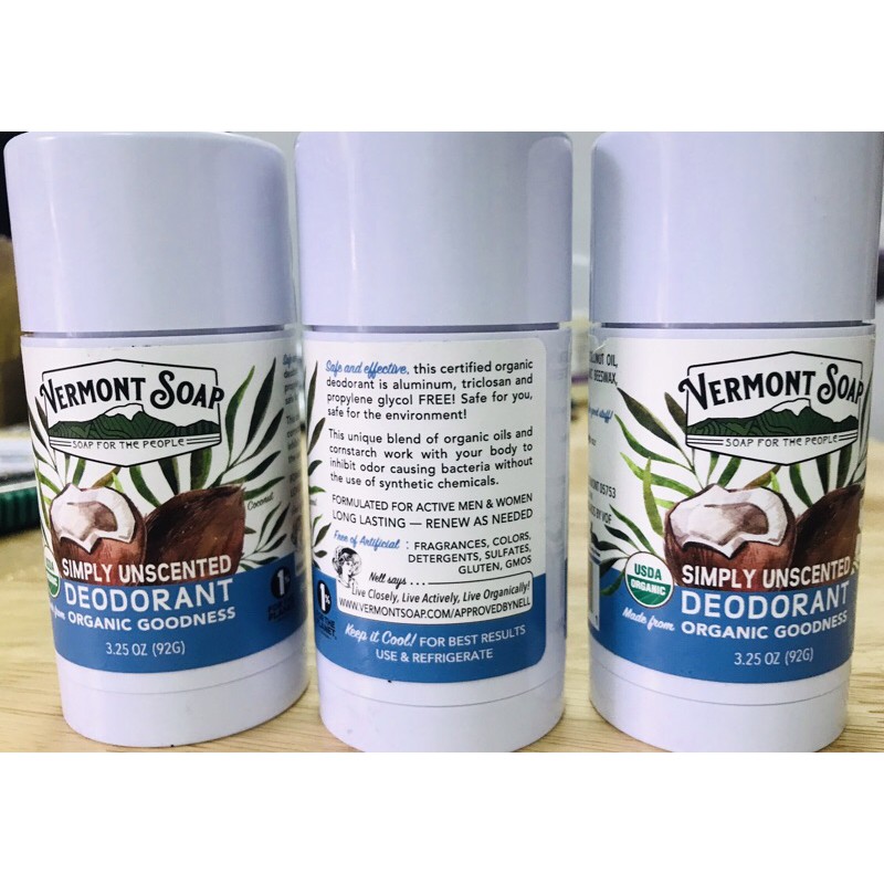 Khử mùi nách hữu cơ Vermont