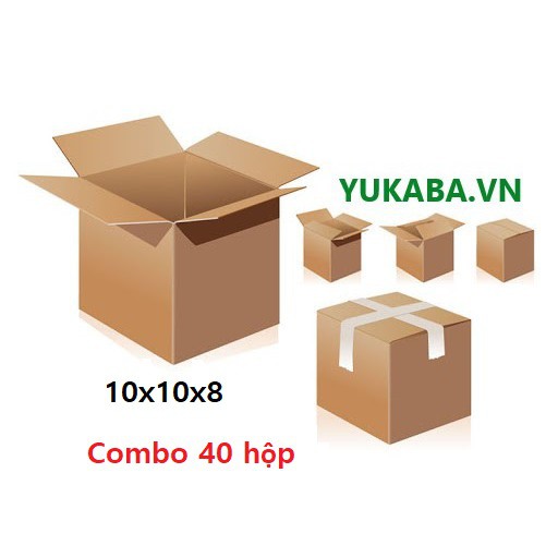 HL - Combo 40 hộp thùng carton 10x10x8