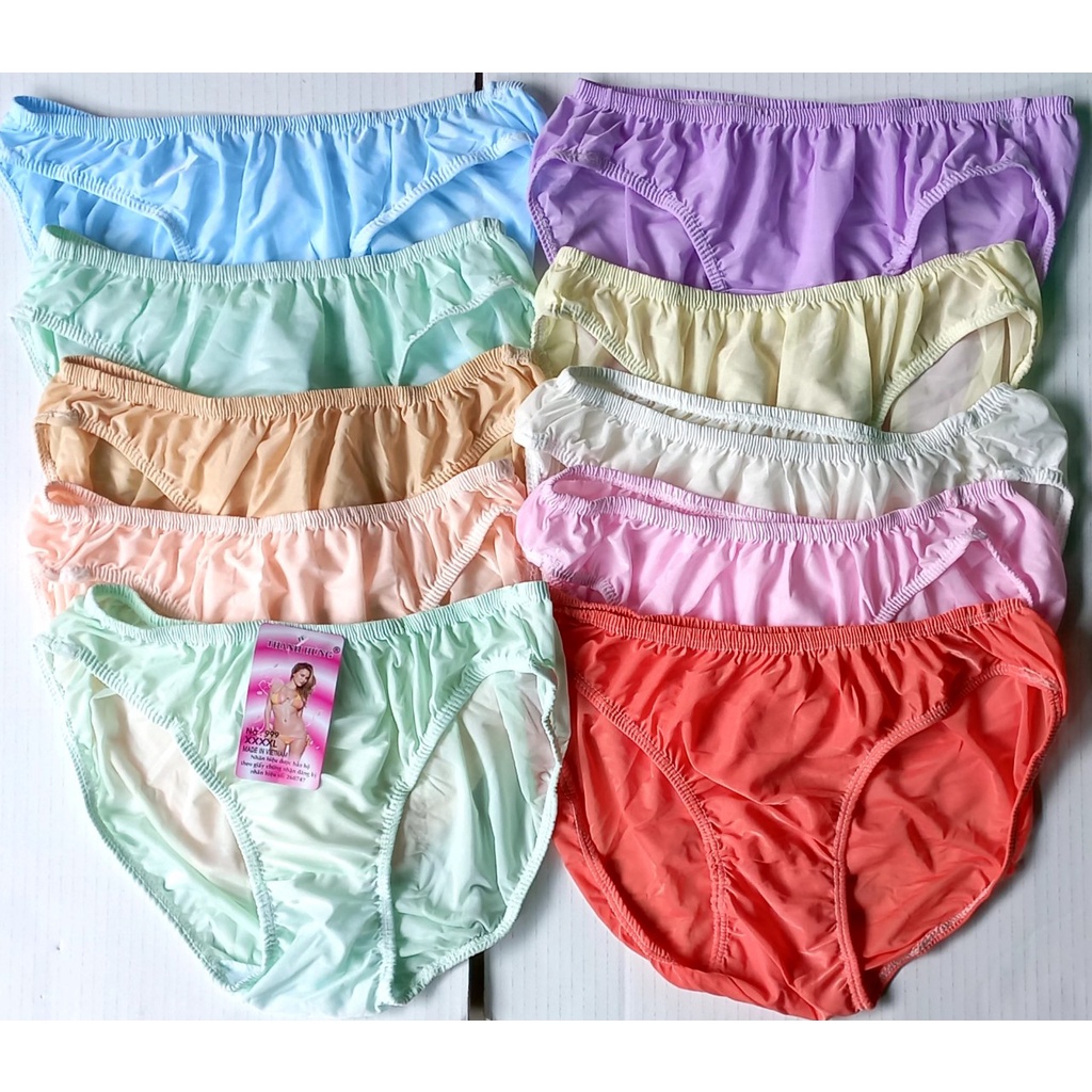 [10 quần Big Size] Quần Lót nữ 60 đến 89 ký 100% Thun Cotton Cao Cấp mềm mịn