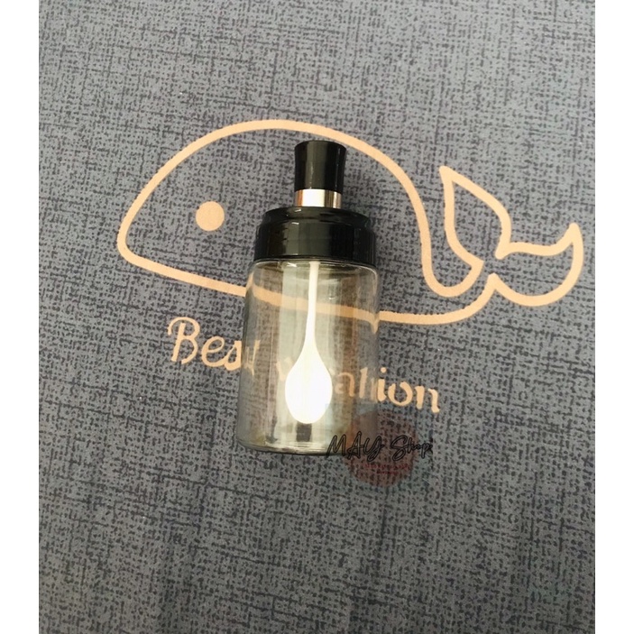 Lọ đựng gia vị thuỷ tinh có thìa, hũ đựng gia vị thông minh - Lọ hủ thuỷ tinh đựng gia vị kèm muỗng cao cấp | BigBuy360 - bigbuy360.vn