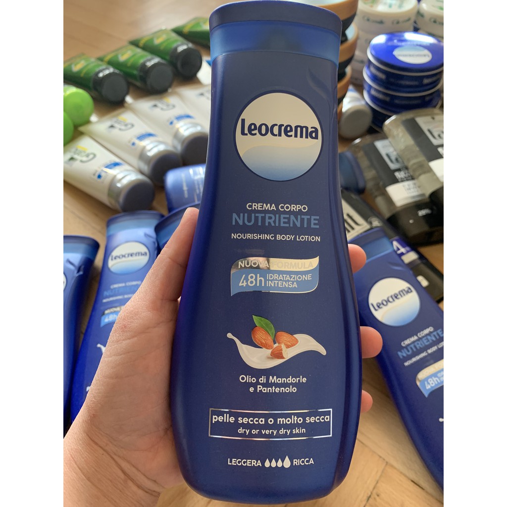 Dưỡng thể Leocrema - 400ml- dưỡng ẩm -dưỡng trắng- Body Lotion- Italy-EU Online