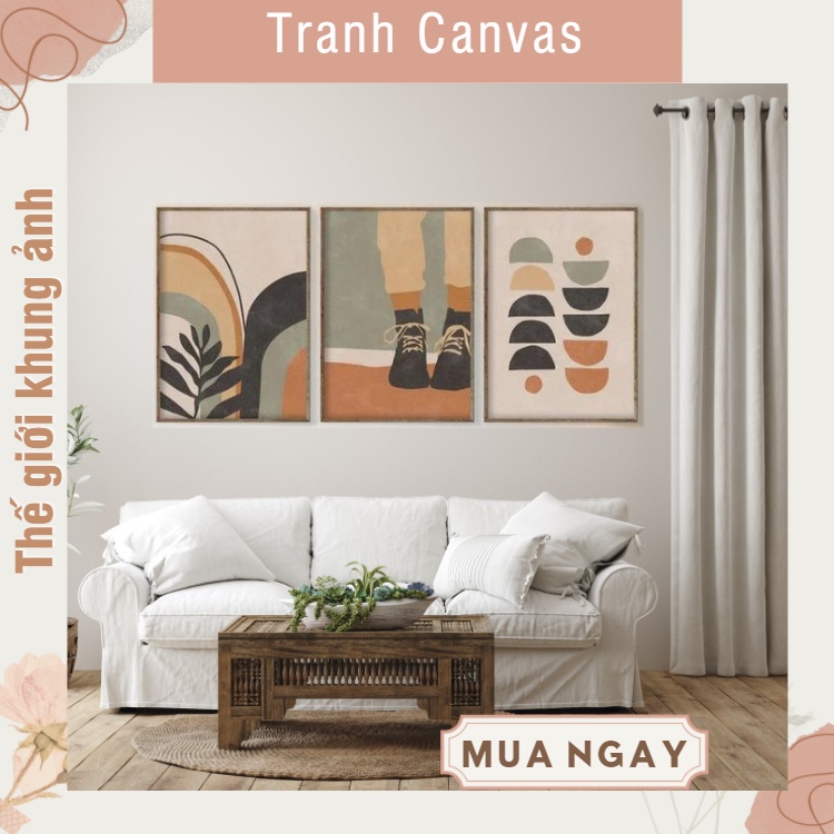 12 SET tranh treo tường phòng khách, tranh canvas, tranh hiện đại, tặng đinh treo tường.