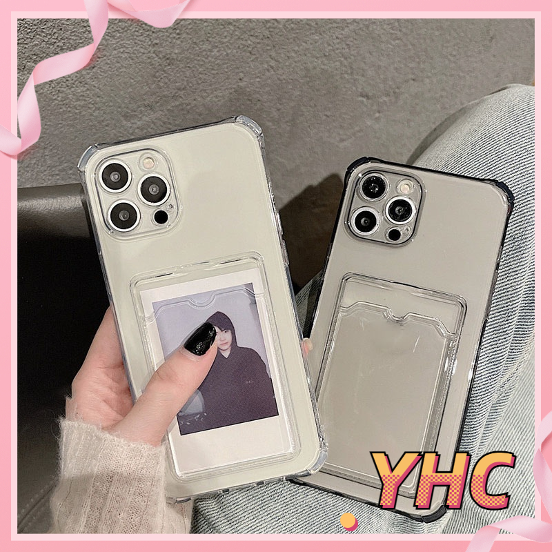 Ốp Điện Thoại Màu Trơn Có Ngăn Đựng Thẻ Cho iPhone 6 / 6plus / 6s / 6splus / 7 / 7plus / 8 / 8plus / x / xs / xr / xsmax / 11 / 12 / 13 /14 pro / max / plus / promax-022