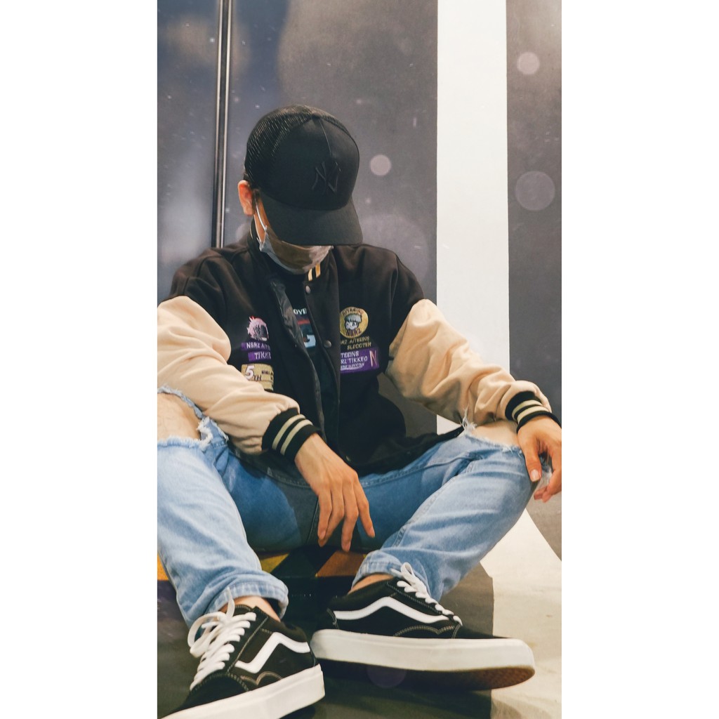 [Ảnh thật] Áo khoác Bomber Tikkeo Màu Đen Nâu 2 lớp Unisex nam nữ | BigBuy360 - bigbuy360.vn