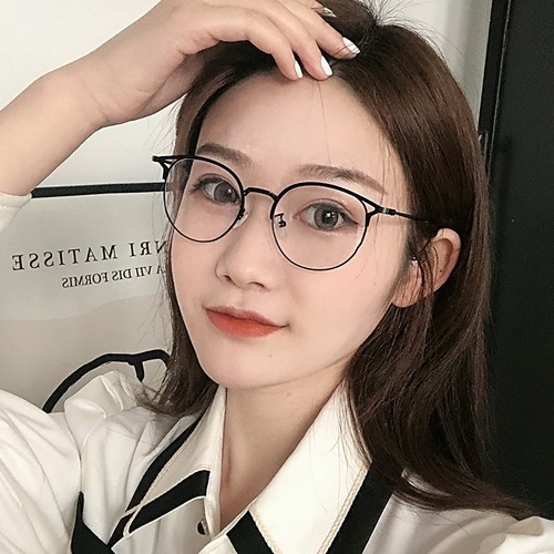 Mắt kính gọng tròn chống ánh sáng xanh phong cách Hàn Quốc cho nữ