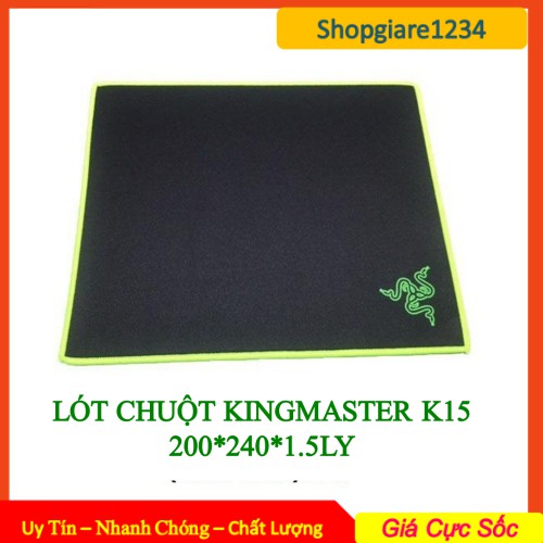 Lót chuột K15 KINGMASTER 200*240*1.5MM - May viền, chống bong