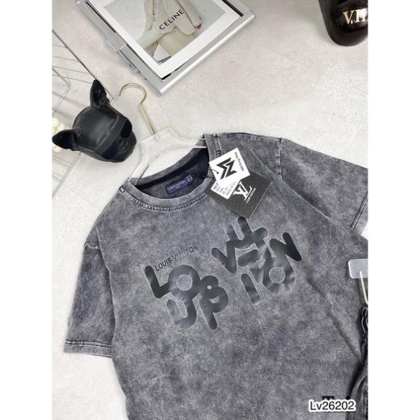 [Sẵn hàng] Bộ Quần Áo Nam LV In Chữ Siêu Chất - Bộ Quần Áo Nam Loang Chất Cotton Mát Mịn