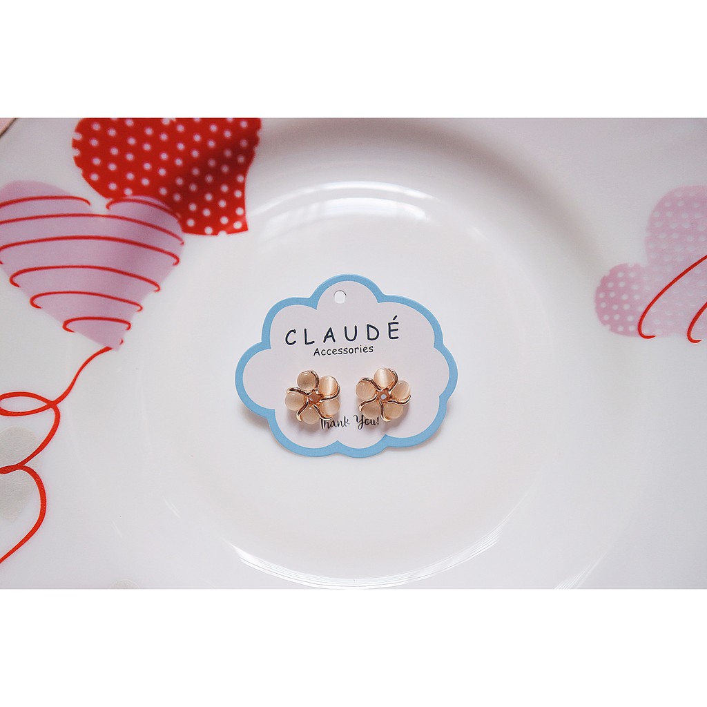 Hoa tai stud hình hoa đá 5 cánh