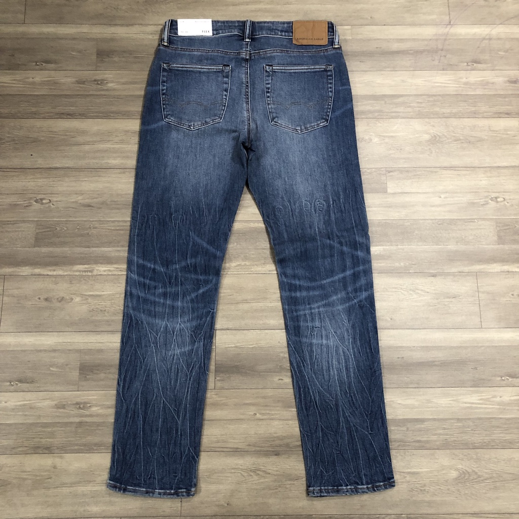 Quần jean nam American Eagle co giãn dáng slim màu xanh chính hãng