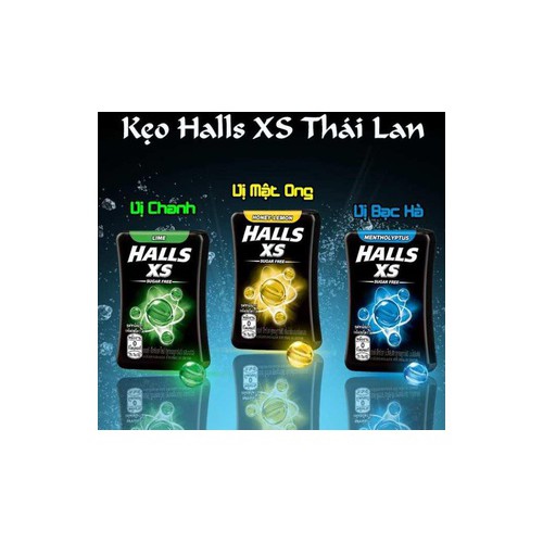 Kẹo ngậm không đường HALLS XS hộp 15gr - Đủ vị