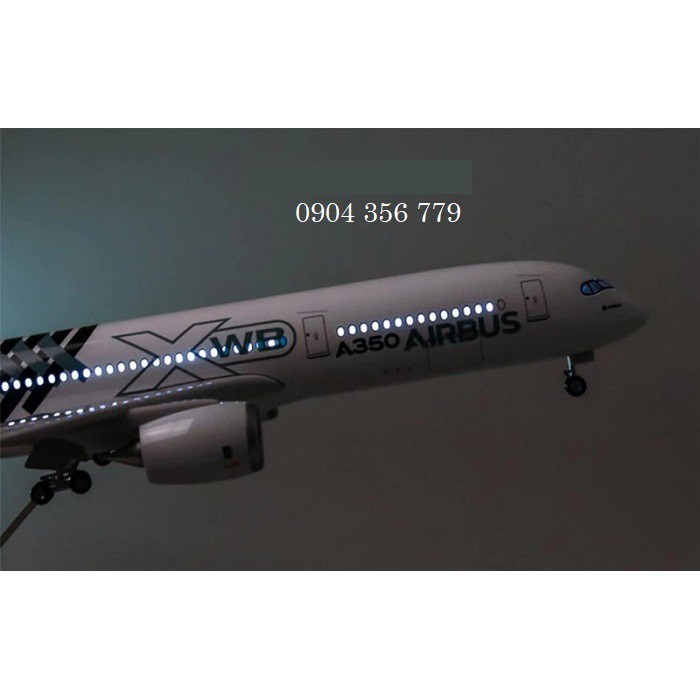 Mô hình máy bay tĩnh Airbus A350-XWB 47cm có bánh xe và đèn led
