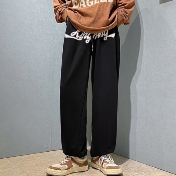 Quần Dài Nữ Lưng Cao Ống Rộng Phong Cách hip hop Đường Phố Âu Mỹ Cá Tính Cho Nam Và quần jogger kaki nam