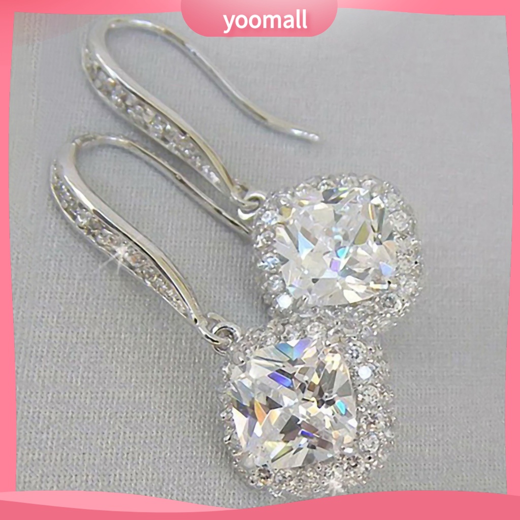 Khuyên Tai Dạng Móc Thả Lủng Lẳng Đính Đá Zircon Cho Nữ