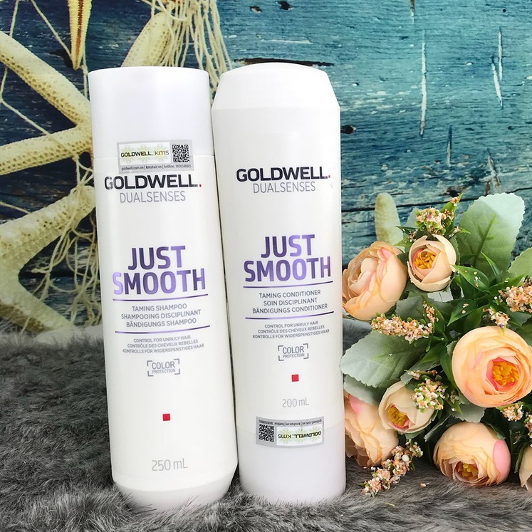 Bộ Dầu Gội Dầu Xả Suôm Mượt Goldwell Dualsenses Just Smooth 200ml+250ml