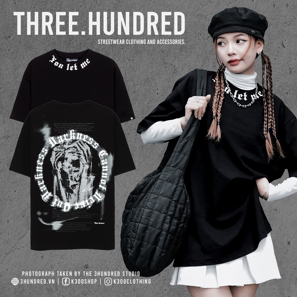 Áo Thun You Let Me Màu Đen In Hình Mặt Người Bằng Công Nghệ In Nổi 3D - Nổi Gân Chất Liệu 100% Cotton Thoáng Mát