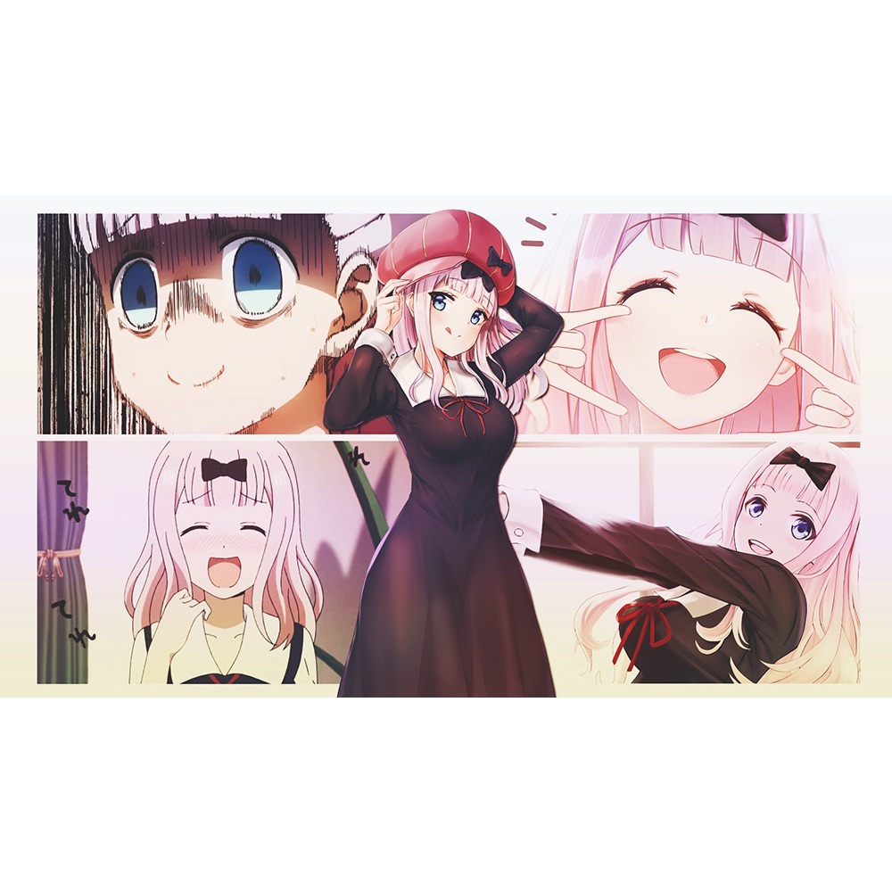 Poster A3 dán tường Anime, decal 30x42 trang trí có keo Kaguya-sama Love is War Wallpapers 1