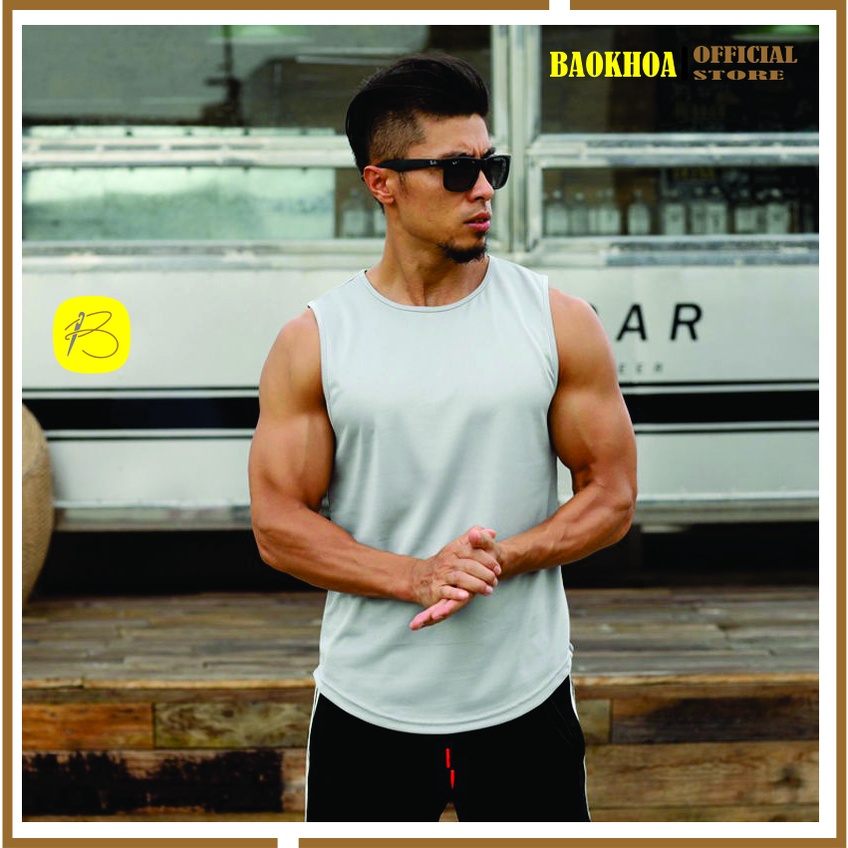 Áo ba lỗ phong cách thể thao nhanh khô thoáng mát sát nách cho nam, nữ BAOKHOA_OFFICIAL size M-2XL