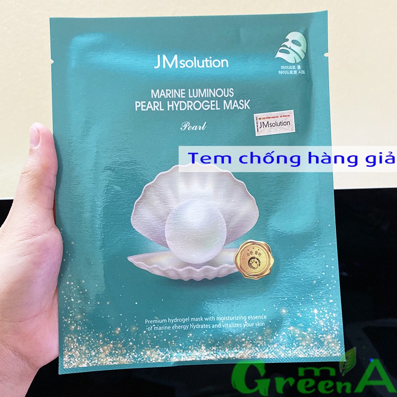 Mặt Nạ JMSOLUTION Jelly Thạch Ngọc Trai [MIẾNG LẺ] Dưỡng Trắng JMSolution Marine Luminous Pearl Hydrogel Mask Pearl 30g