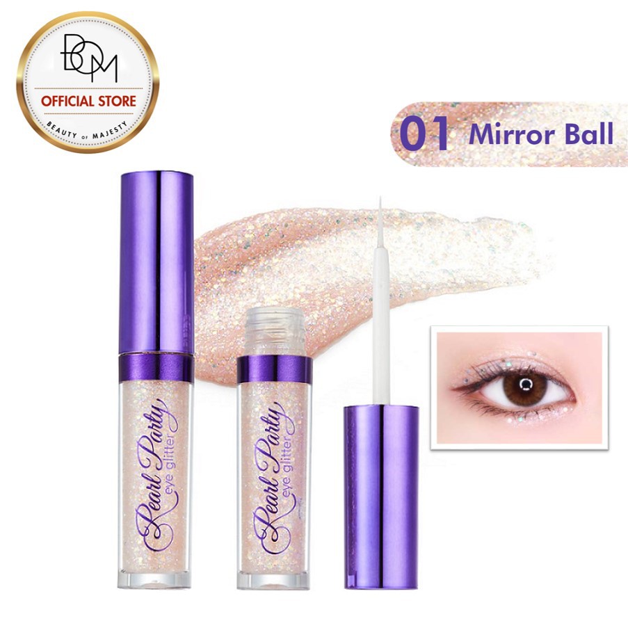 Gel Nhũ Mắt Lâu Trôi BOM Pearl Party Eye Glitter 3.5g