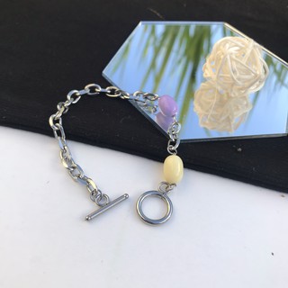 Vòng tay lắc tay dây xích phối hạt ngọc Suika.acc