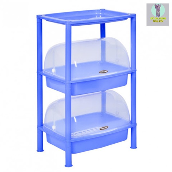 Kệ chén bát thông minh có nắp chống côn trùng và bụi bẩn Việt Nhật 3 tầng 4 tầng