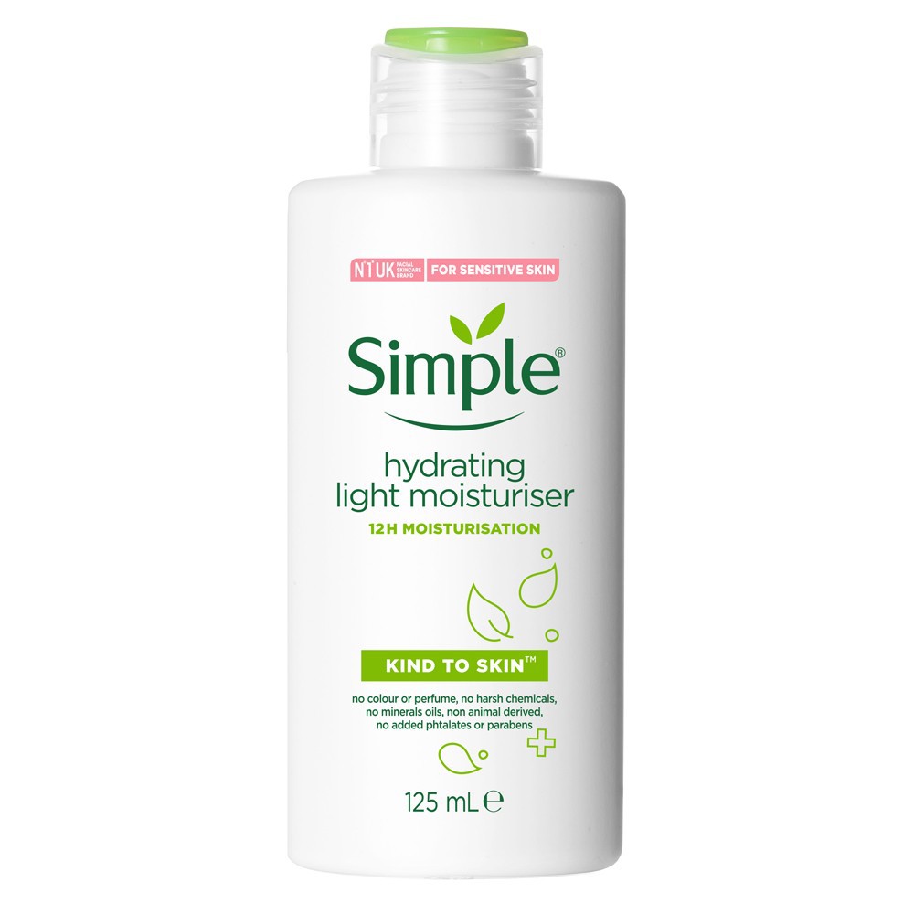 Sữa dưỡng da Simple dưỡng ẩm Kind To Skin Hydrating Light Moisturiser 125ml | BigBuy360 - bigbuy360.vn