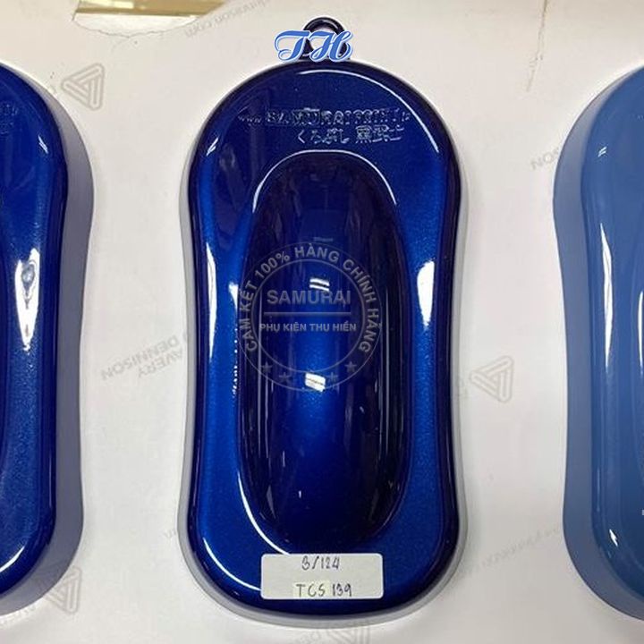 Sơn samurai UCS139 + TCS139 , sơn xe máy màu xanh ngọc trai hệ thống màu 2 lớp