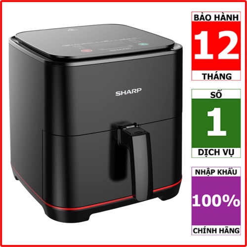 KF-AF70EV-BK | Nồi chiên không dầu Sharp KF-AF70EV-BK (Hàng chính hãng, Dung tích 7 lít, Bảo hành 12 tháng Toàn Quốc)