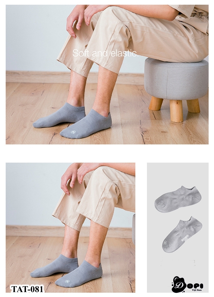 Tất nam cổ ngắn vớ nam cổ ngắn khử mùi kháng khuẩn chống hôi chân Edition 10 TAT-081