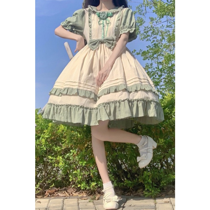 Váy OP lolita tay ngắn siêu xinh xắn