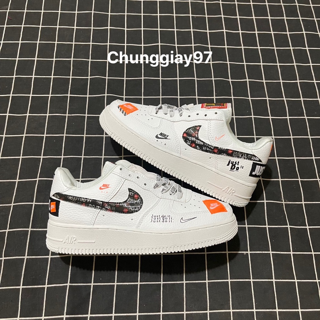 Giày AF1 just do it trắng cam cao cấp