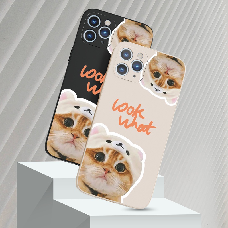 Ốp lưng iphone Ốp điện thoại Silicon mềm hình mèo đáng yêu thích hợp cho iPhone 11Pro Max 13 12 11 Mini Pro X XR XS Max 7 8 Plus