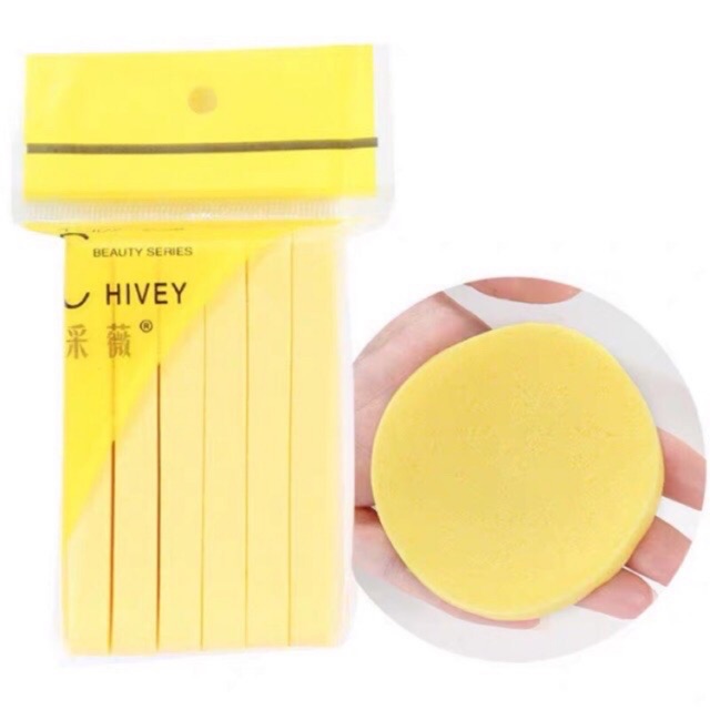 Bọt biển rửa mặt Chivey hàng loại 1,túi 12 miếng nén | Shopee Việt Nam