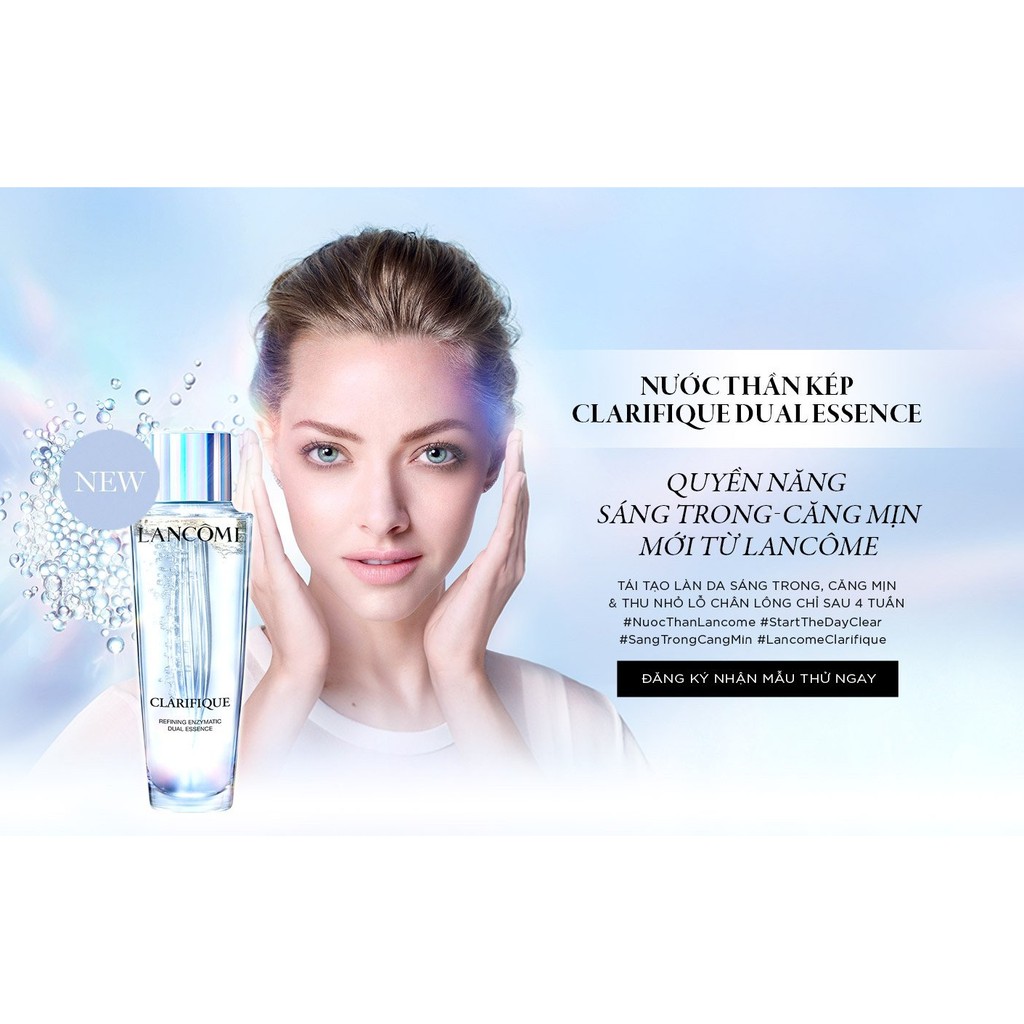 LANCOME  Nước thần kép Clarifique Exfoliating &amp; Hydrating Face Essence with Glycolic Acid