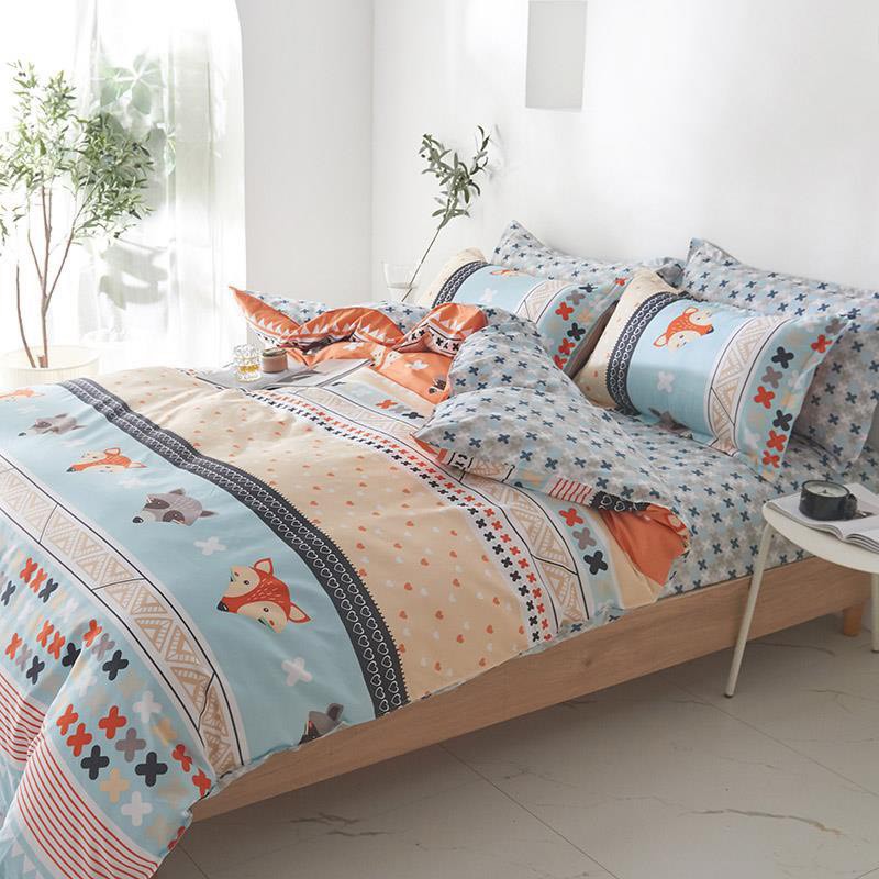 [RẺ VÔ ĐỊCH] Bộ chăn ga gối Cáo đáng yêu 100% Cotton Poly cao cấp - Hàng xuất khẩu