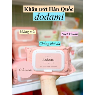 Khăn ướt Bebeen/Dodami Hàn 100 tờ không mùi