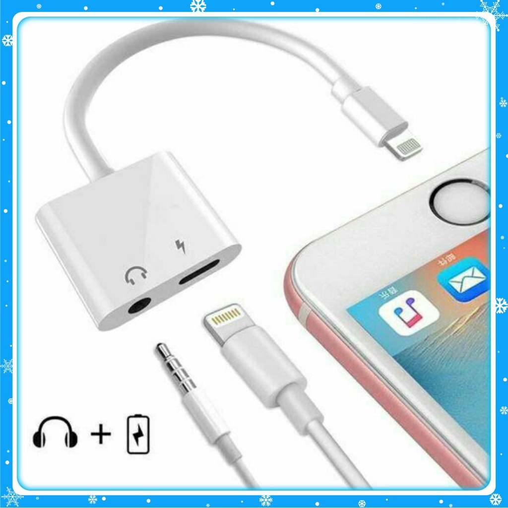 Jack chuyển đổi 2 cổng vừa sạc vừa cắm tai nghe cho IP hàng cao cấp lỗi 1 đổi 1