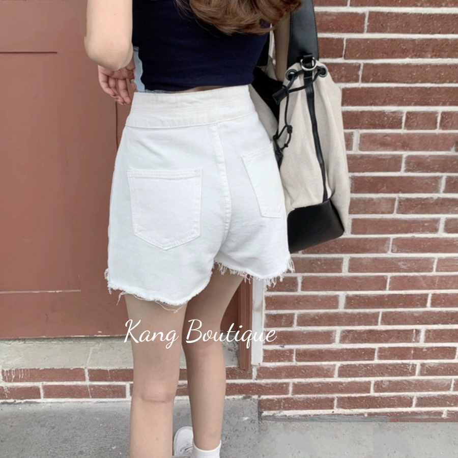 Quần short jeans nữ bigsize quần đùi ỐNG RỘNG LƯNG CAO rách gấu mặc ở nhà Kang Boutique Mã QD002 | BigBuy360 - bigbuy360.vn