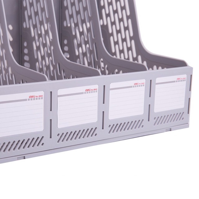 Kệ ráp 4 ngăn deli 9846 / Khay tài liệu 4 ngăn