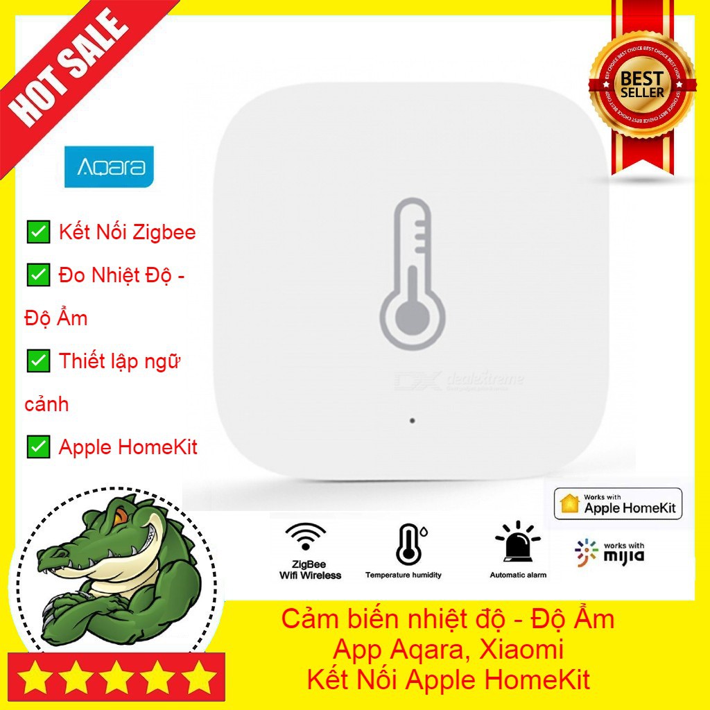 Cảm biến nhiệt độ - độ ẩm - Aqara Xiaomi - Apple HomeKit