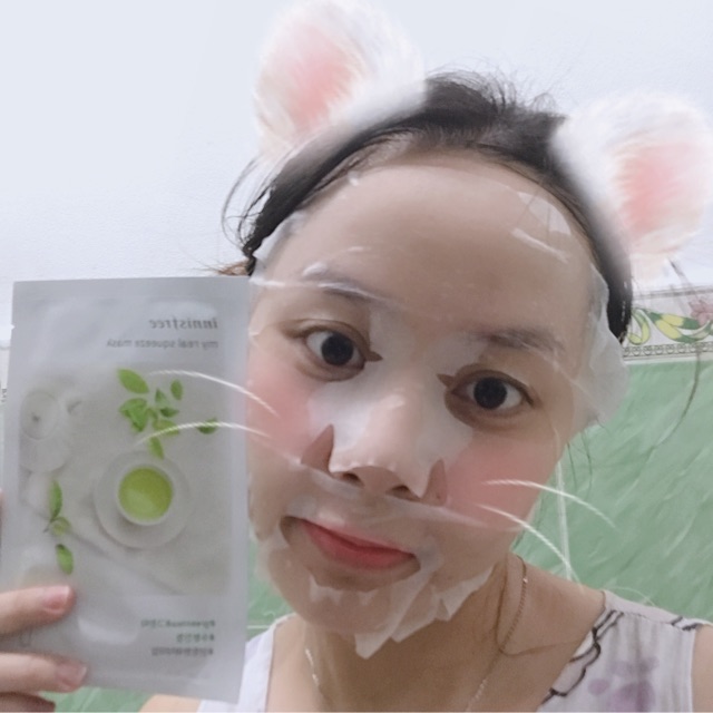 Mặt nạ giấy my real squeeze mask trà xanh innisfree